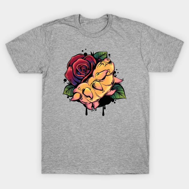 Tardigrade Rose Tattoo T-Shirt by supermara
